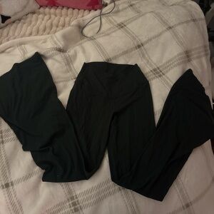 Green Flared Leggings Aerie